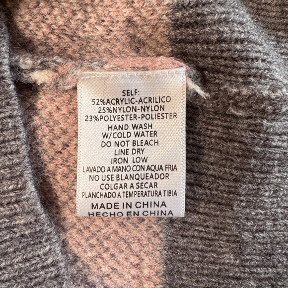 Listicle Gray Skies Floral Sweater, Small, Crew Neck Knit Ribbed Grandmacore - Picture 5 of 13